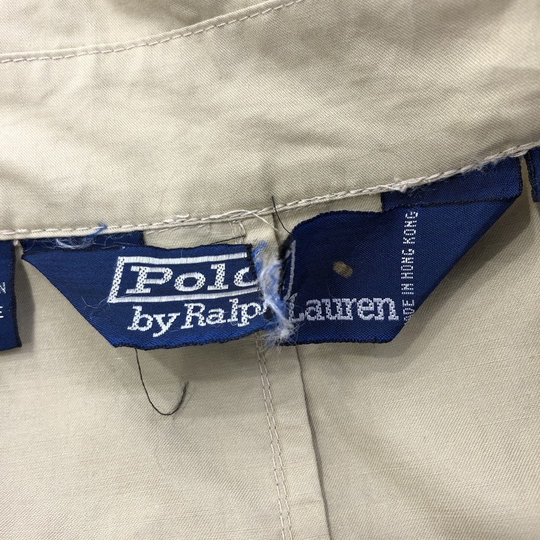 POLO RALPH LAUREN(ポロラルフローレン)の90年代 Polo by Ralph Lauren ポロバイラルフローレン ステンカラーコート 防寒 ベージュ (メンズ XL) 中古 古着 O8304 メンズのジャケット/アウター(ステンカラーコート)の商品写真