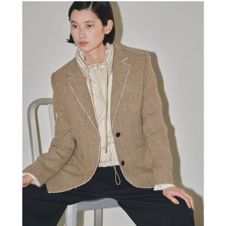 トゥデイフル(TODAYFUL)のCutoff Wool Jacket 36 olive(テーラードジャケット)