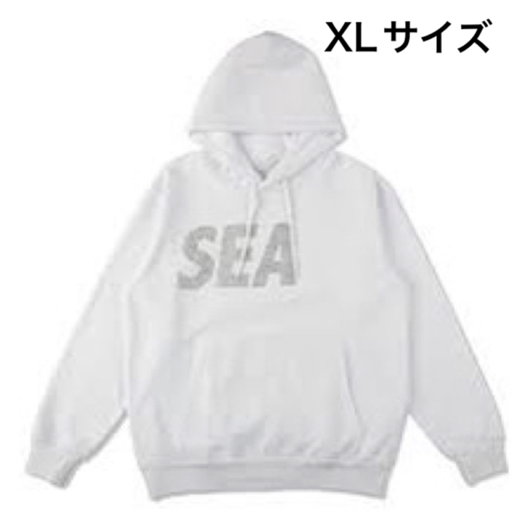 WIND AND SEA RHINE STONE HOODIE WHITE XL