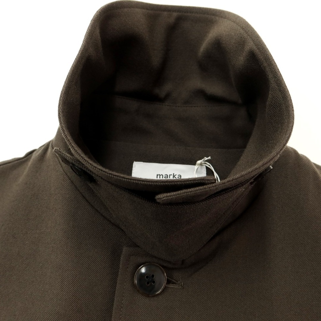 marka - 【中古】マーカ marka ウール ステンカラーコート オリーブ