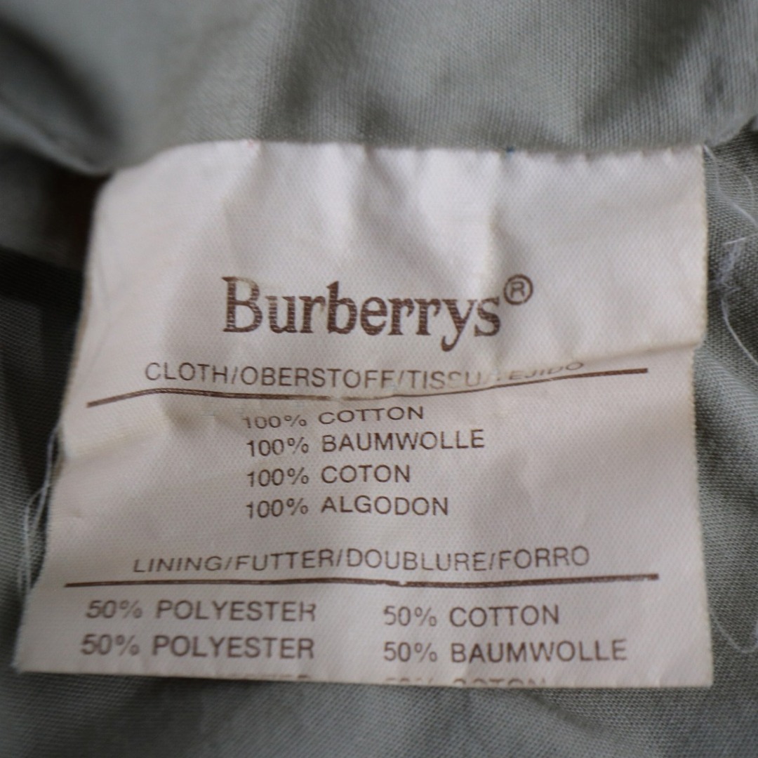 BURBERRY(バーバリー)の80年代~90年代 Burberrys バーバリーズ ステンカラーコート 防寒  ユーロ  ヨーロッパ古着 ベージュ (メンズ L相当) 中古 古着 O8338 メンズのジャケット/アウター(ステンカラーコート)の商品写真