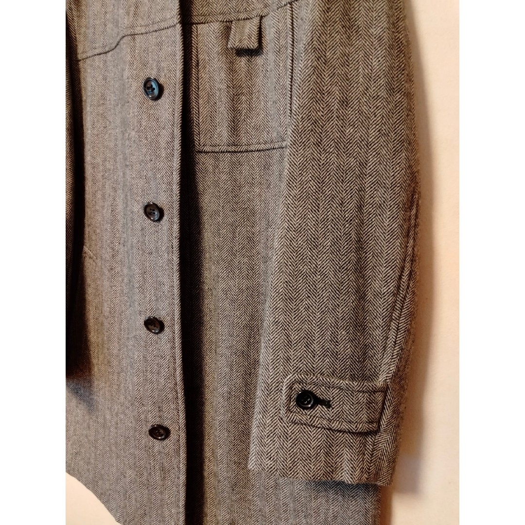 ☆未使用☆　RIGEL　メンズコート　Sサイズ　ショートコート　ヘリンボン　中綿 メンズのジャケット/アウター(ステンカラーコート)の商品写真