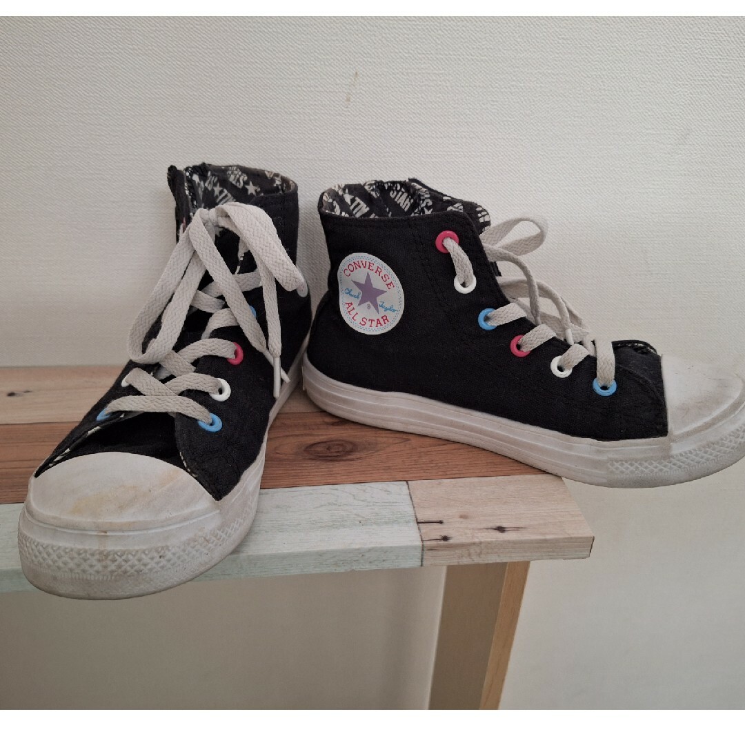 CONVERSE(コンバース)のオールスター ブラック CONVERSE キッズ/ベビー/マタニティのキッズ靴/シューズ(15cm~)(スニーカー)の商品写真