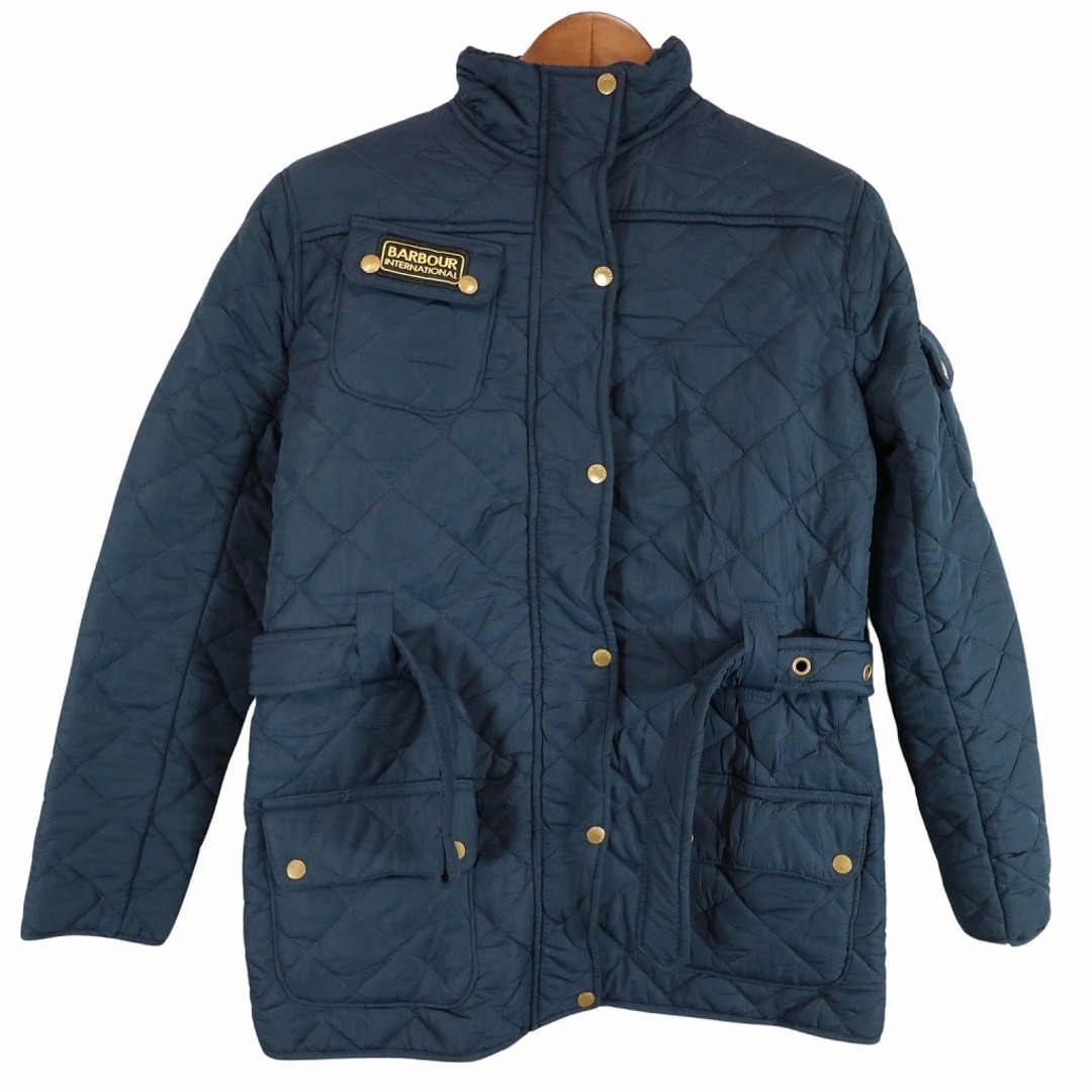 Barbour バブアー インターナショナル キルティングジャケット 防寒 大きいサイズ ネイビー (レディース XXL) 中古 古着 O8403 |  フリマアプリ ラクマ