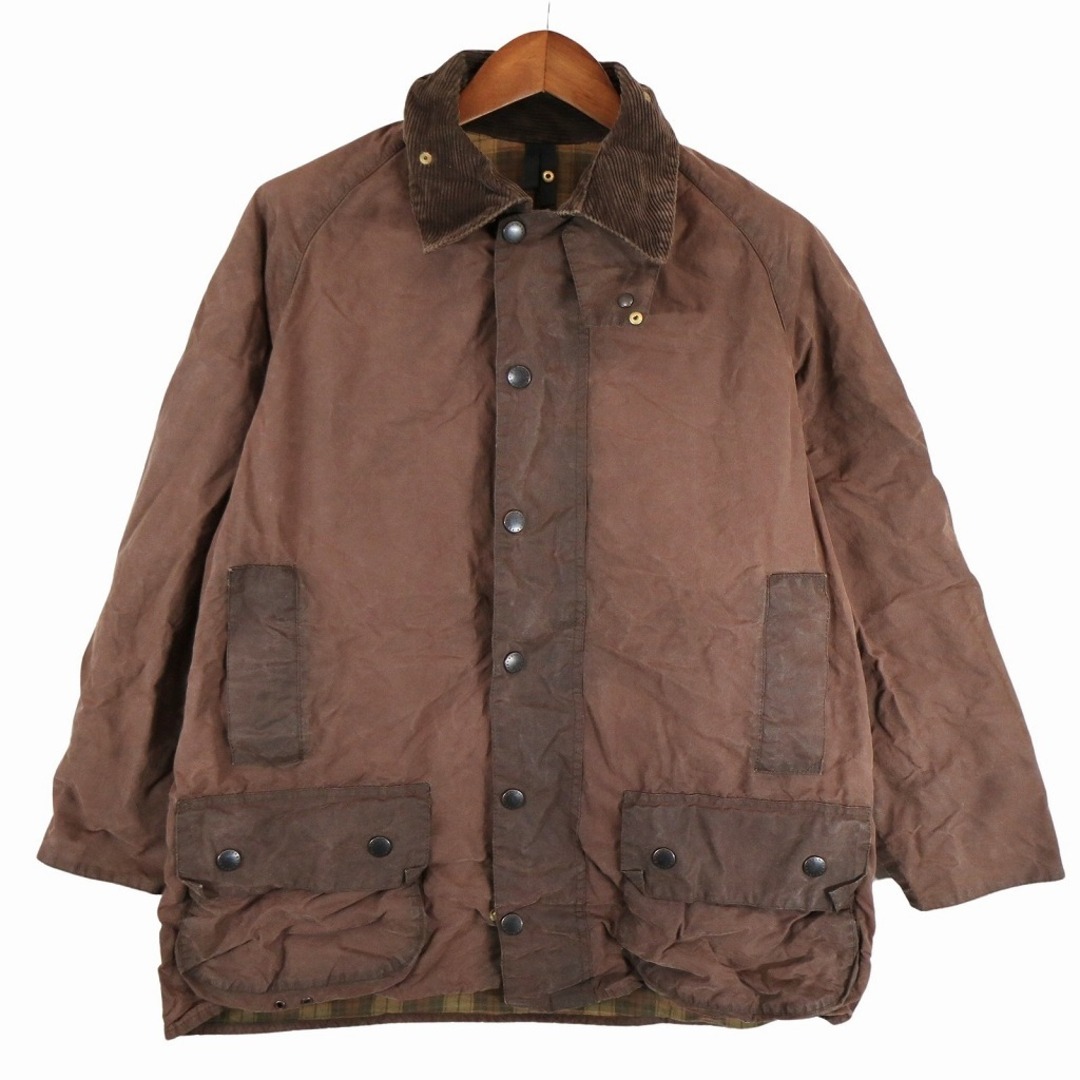 90年代 イングランド製 Barbour バブアー BEAUFORT オイルドジャケット ワーク ユーロ ブラウン (メンズ C42/107CM)   O8421