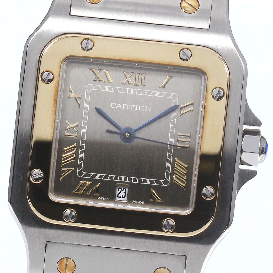 カルティエ CARTIER W20030C4 サントスガルべ LM YGコンビ クォーツ メンズ 美品 箱・保証書付き_759547