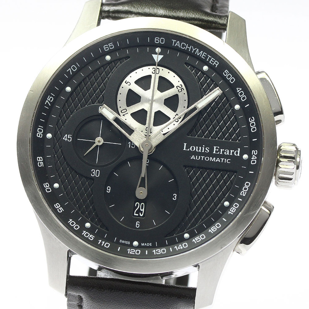 -1秒日OH歴ルイ・エラール Louis Erard 79220AA22 CHRONO1931 2009年限定 自動巻き メンズ 良品 _779342