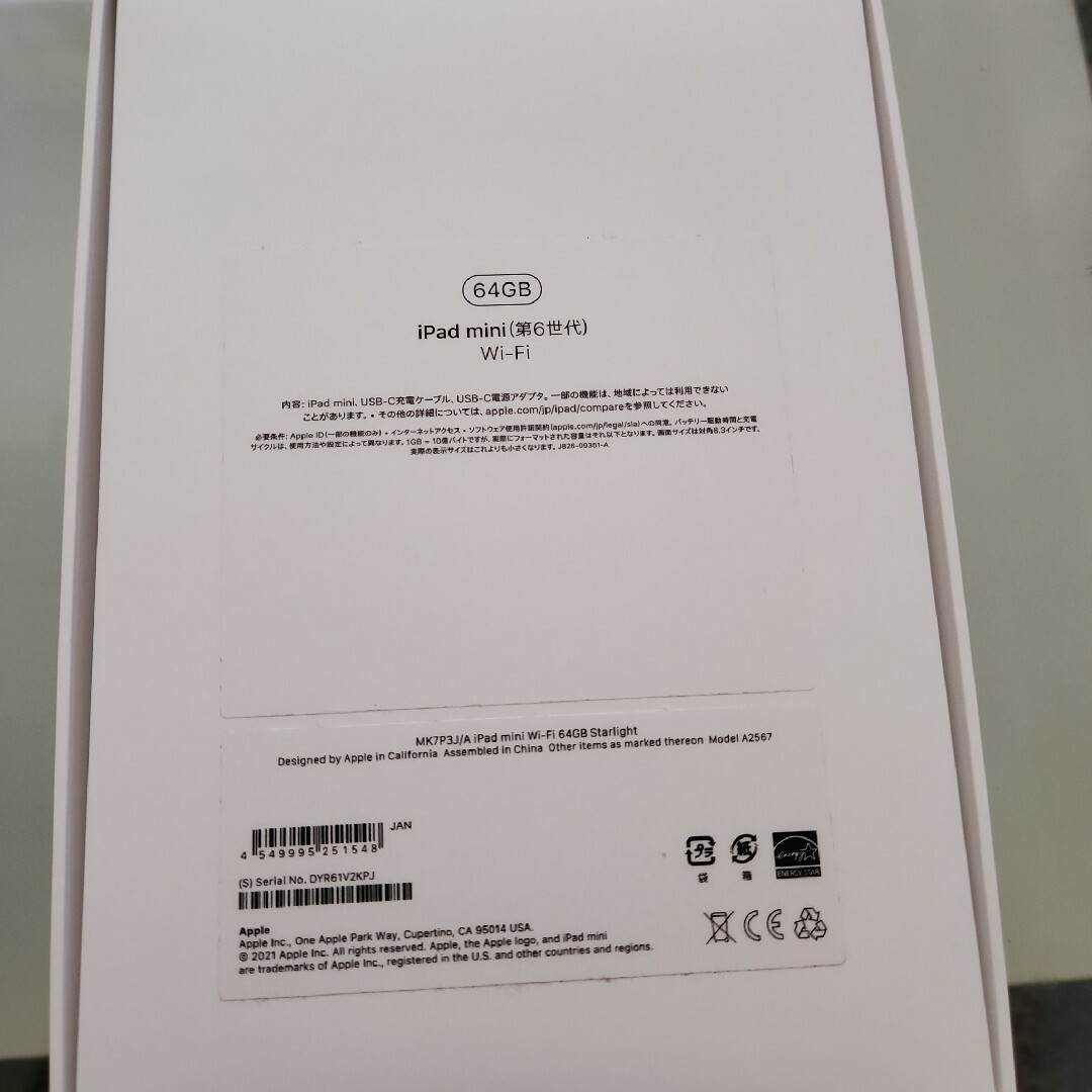 iPad mini　6世代　64GB　Wi-Fi・C専用