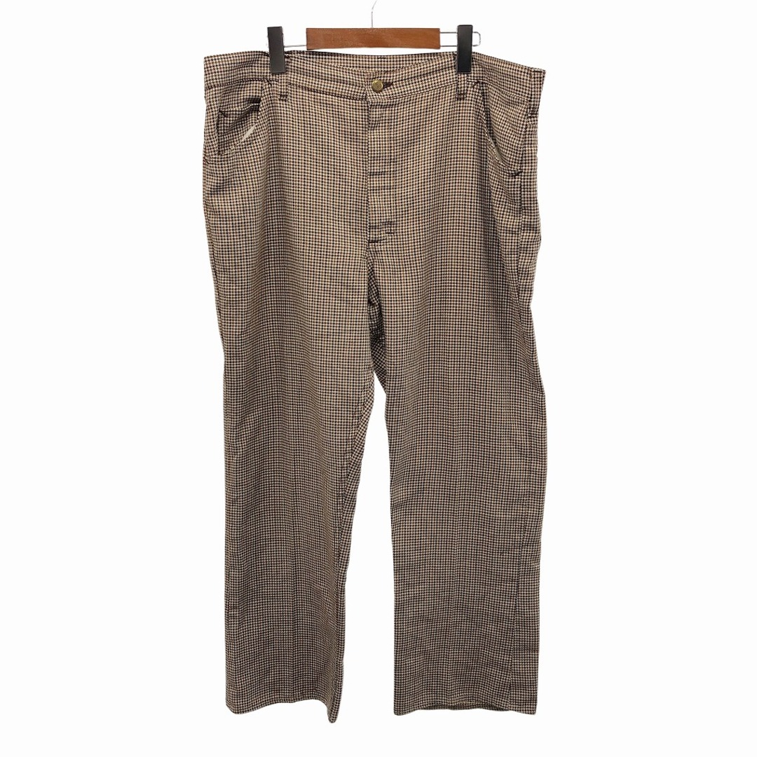 70年代 Lee  ポリエステル ジャガード織り フレア スラックス パンツ アメカジ マルチカラー (メンズ XLサイズ相当)   O8510