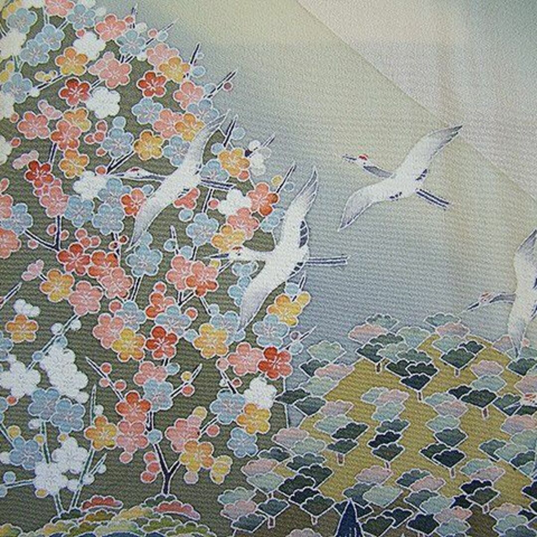 値下げ交渉OK!作家物 友禅 本加工染 訪問着 正絹 I163-