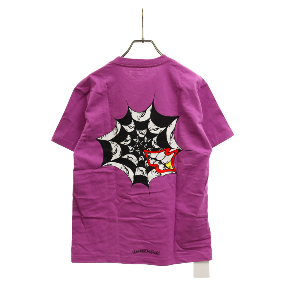 CHROME HEARTS クロムハーツ ×MATTY BOY PPO PHYSM T-SHRT×マッティボーイ スパイダーチョンパーバックプリント半袖Tシャツ カットソー パープル