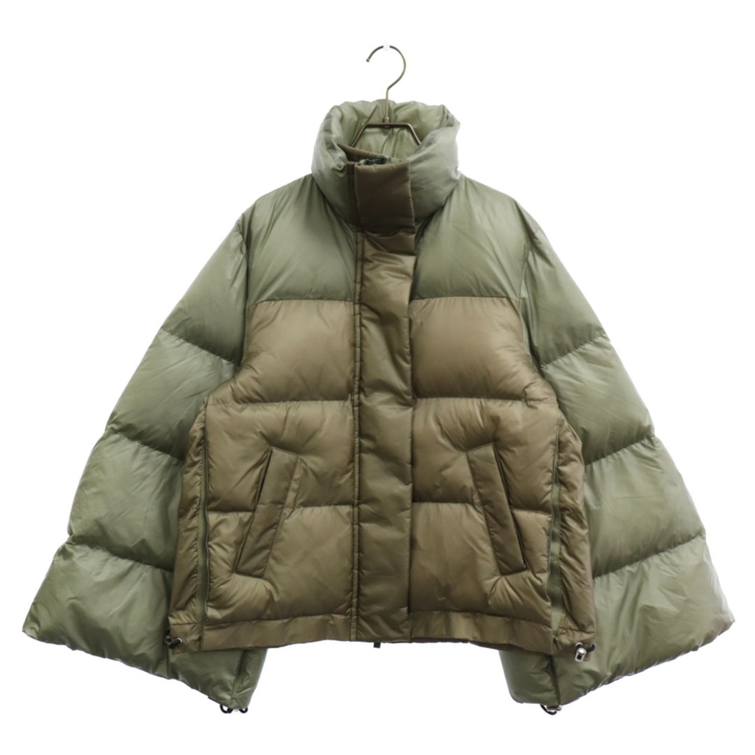 Sacai サカイ Multicolor Wide Sleeves Down Jacket 22-06275 マルチカラー ワイドスリーブ ダウンジャケット カーキ レディース595センチ肩幅