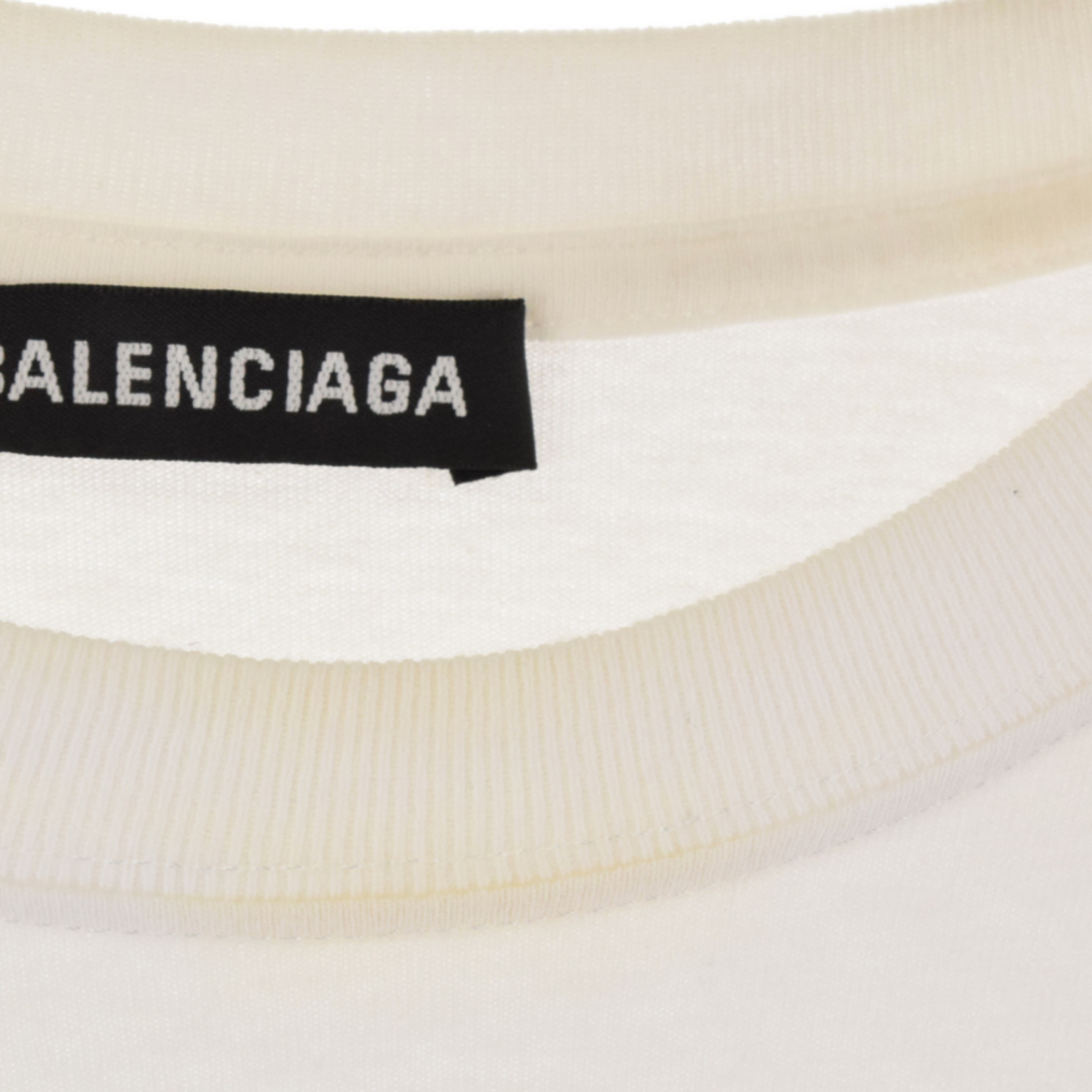 BALENCIAGA バレンシアガ 19AW BBロゴプリントオーバーサイズ半袖Tシャツ ホワイト 570803 TEV48