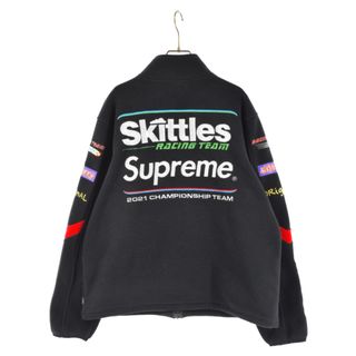 シュプリーム(Supreme)のSUPREME シュプリーム 21AW Skittles Polartec Jacket スキットルズ ポーラーテックフリースジャケット ブラック(フライトジャケット)