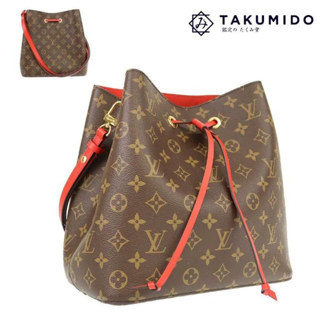 ルイヴィトン ショルダーバッグ ネオノエ M44021 未使用 モノグラム ライン コクリコ レッド レザー LOUIS VUITTON  | バック 鞄 カバン ブランド ルイビトン LV ブランド ファッション レディース 美品