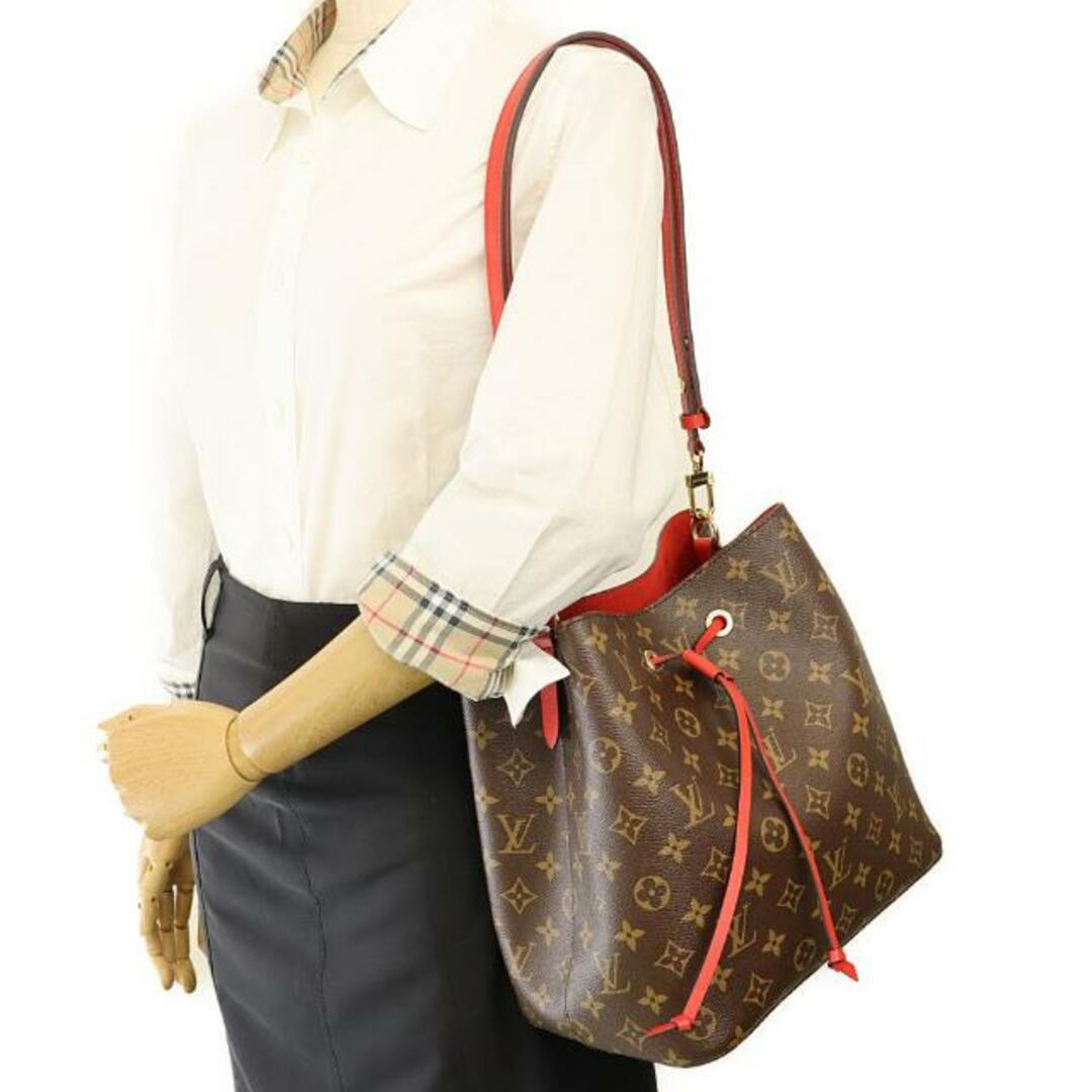 LOUIS VUITTON(ルイヴィトン)のルイヴィトン ショルダーバッグ ネオノエ M44021 未使用 モノグラム ライン コクリコ レッド レザー LOUIS VUITTON 【中古】 | バック 鞄 カバン ブランド ルイビトン LV ブランド ファッション レディース 美品 レディースのバッグ(ショルダーバッグ)の商品写真