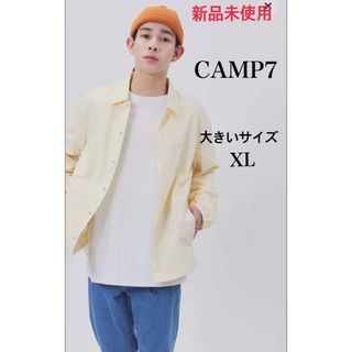 ライトオン(Right-on)の新品CAMP7キャンプセブン撥水加工ナイロンシャツジャケットXL大きいサイズ★白(ナイロンジャケット)