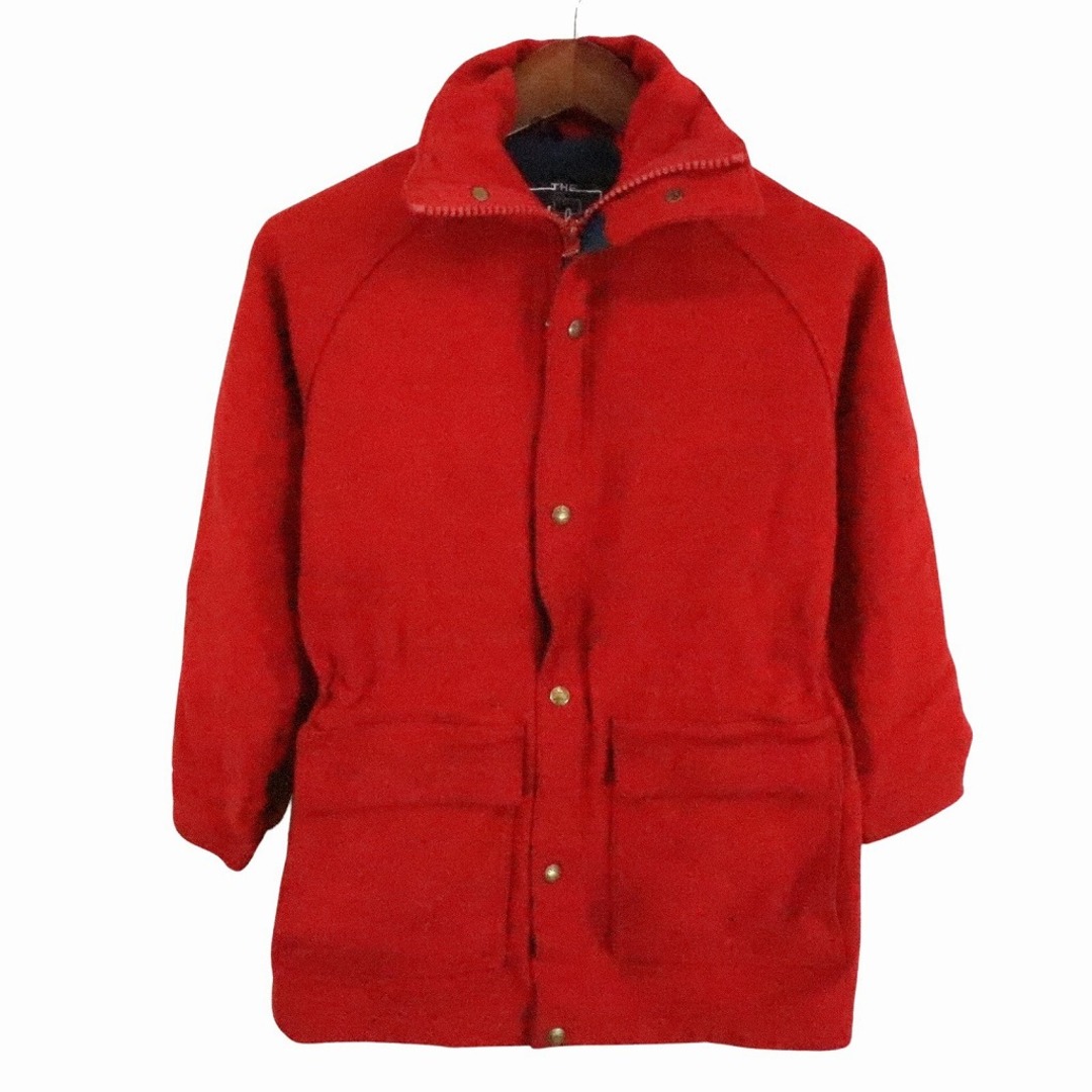 80年代 USA製 WOOLRICH ウールリッチ ウールコート 防寒 レッド (レディース S)   O8663