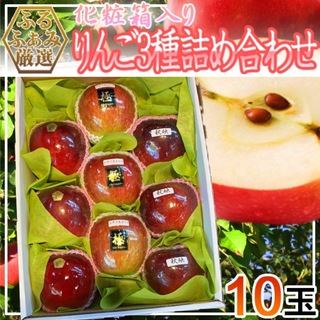 りんご3種詰め合わせ　計10玉　化粧箱入り(フルーツ)