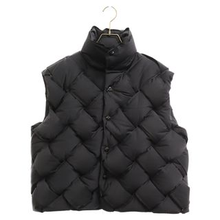 Bottega Veneta - BOTTEGA VENETA ボッテガヴェネタ 22AW Tech Nylon Padded Vest Black イントレチャートパデッドナイロンダウンベスト 664055 VF4K0 ブラック