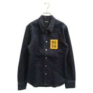 ラフシモンズ(RAF SIMONS)のRAF SIMONS ラフシモンズ 19ss Carry Over Denim Shirt キャリーオーバーロゴパッチデニムシャツジャケット インディゴブルー(フライトジャケット)