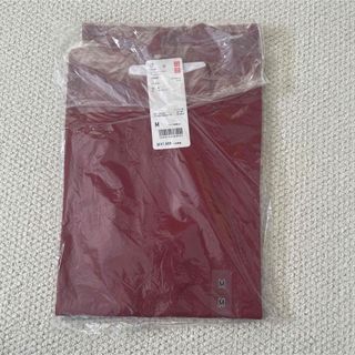 ユニクロ(UNIQLO)のユニクロ　ストレッチコットン　ハイネック T  ５分袖　Ｍ　red  赤　希少(Tシャツ(長袖/七分))