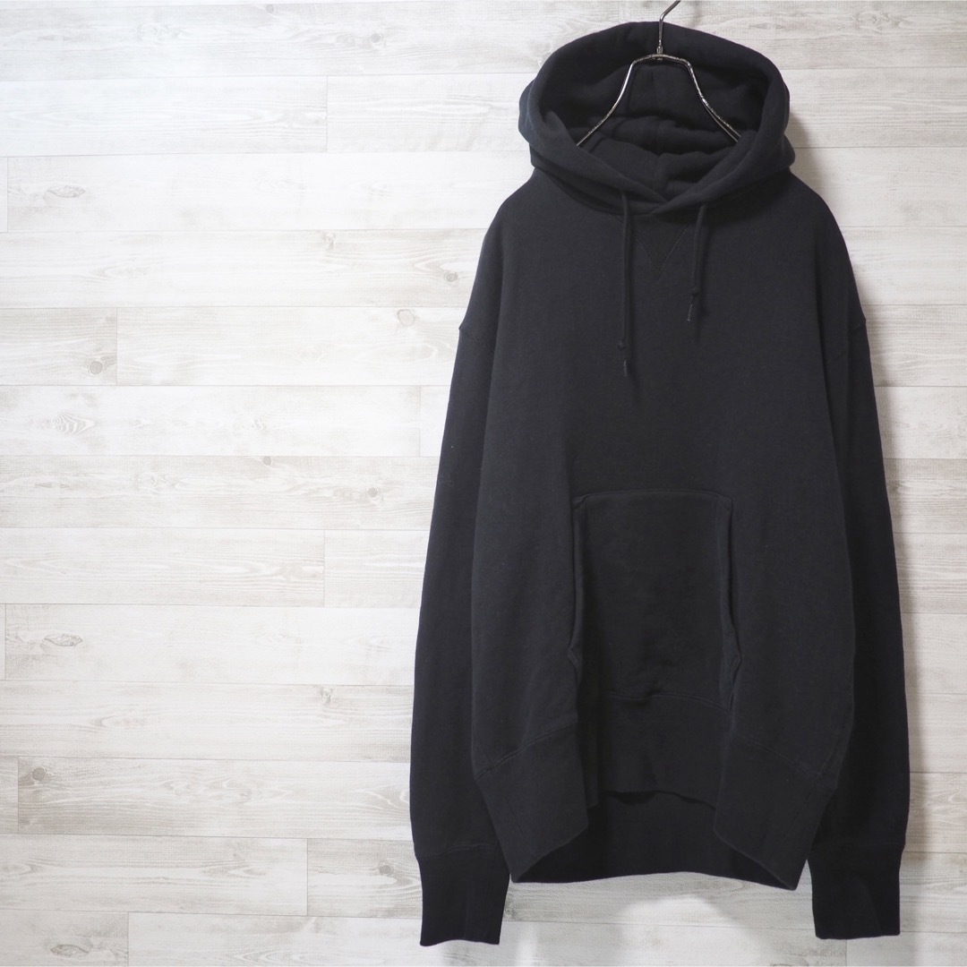 LOOPWHEELER×MHL 19AW Cotton Hoodie-Blk/M