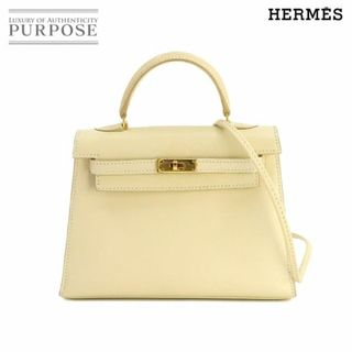 エルメス(Hermes)の未使用 展示品 エルメス HERMES ミニミニ ケリー 15 2way ハンド ショルダー バッグ ボックスカーフ アイボリー 外縫い VLP 90186924(ハンドバッグ)