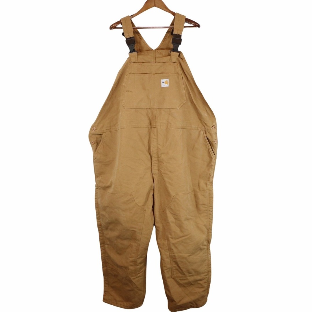 Carhartt カーハート ダック地 オーバーオール 大きいサイズ ブラウン (メンズ 54/30)   O8859約48cm裾幅