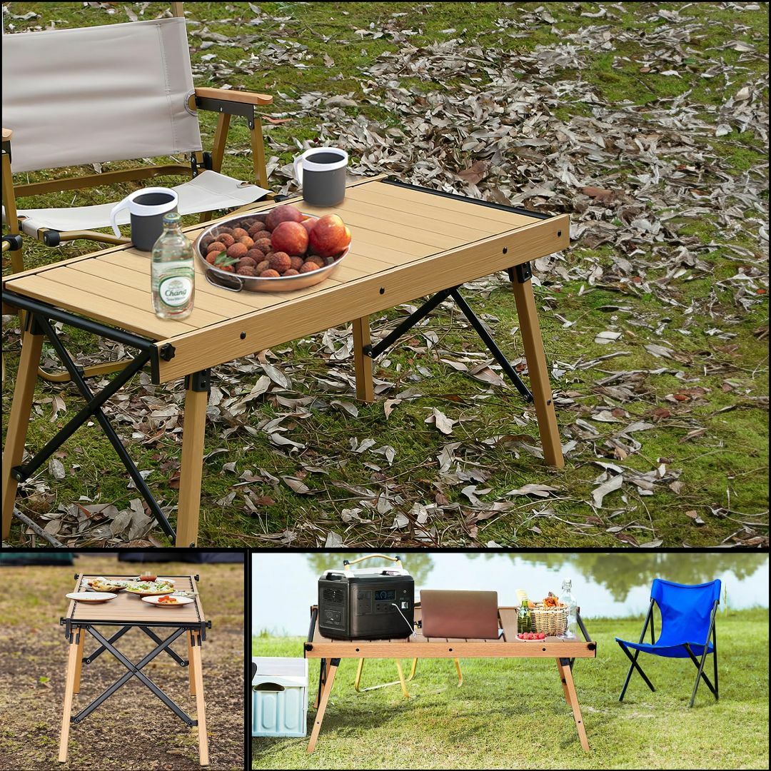 キャンプテーブル 折りたたみ テーブル アウトドアテーブル ロールテーブル イン スポーツ/アウトドアのアウトドア(テーブル/チェア)の商品写真