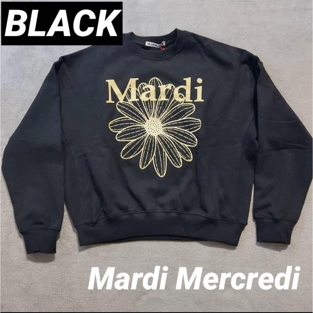 マルディメクルディ ブラック　Mardi Mercredi スウェット フラワー