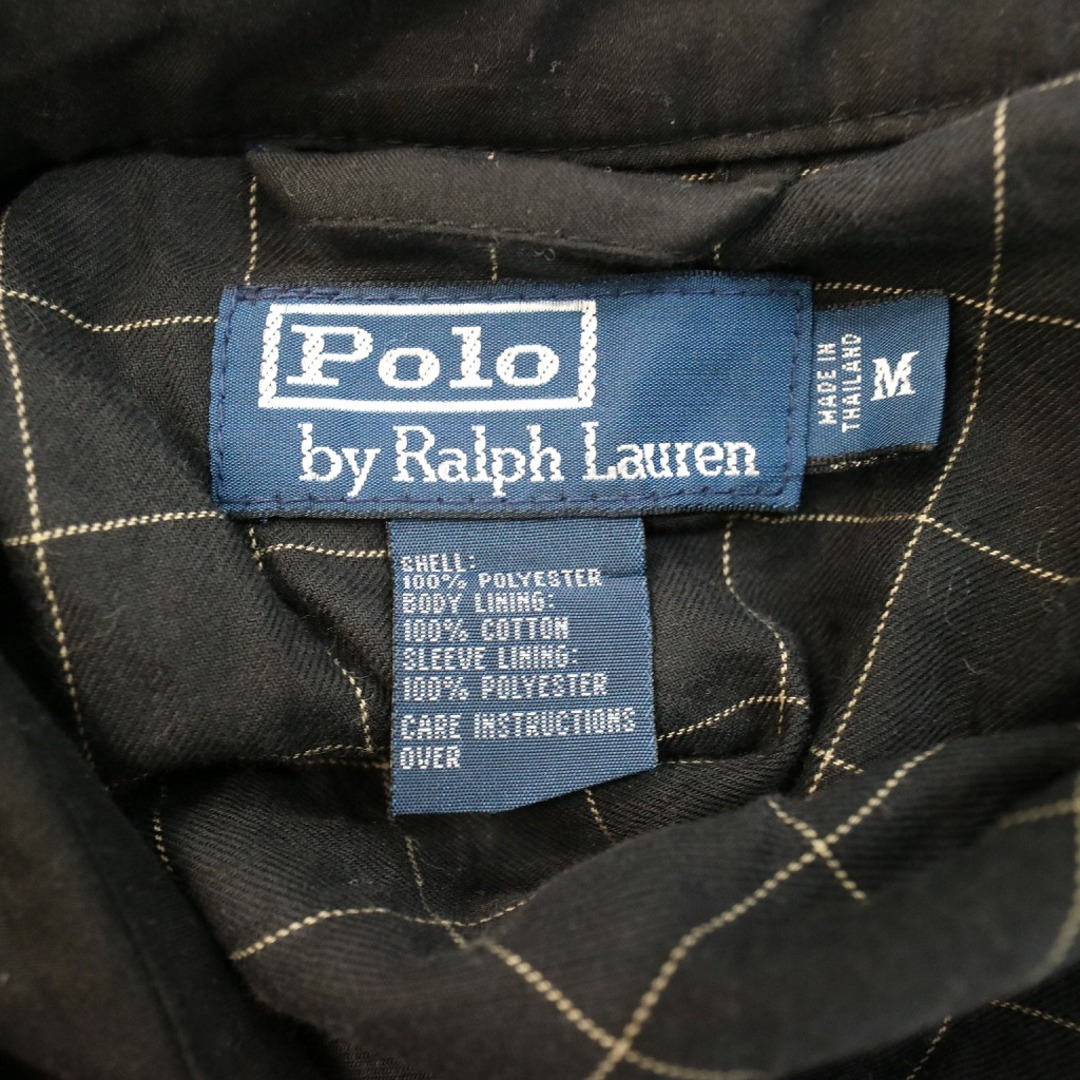 POLO RALPH LAUREN(ポロラルフローレン)のPolo by Ralph Lauren ポロバイラルフローレン ワンポイントロゴ スイングトップ ブラック (メンズ M) 中古 古着 O8890 メンズのジャケット/アウター(その他)の商品写真