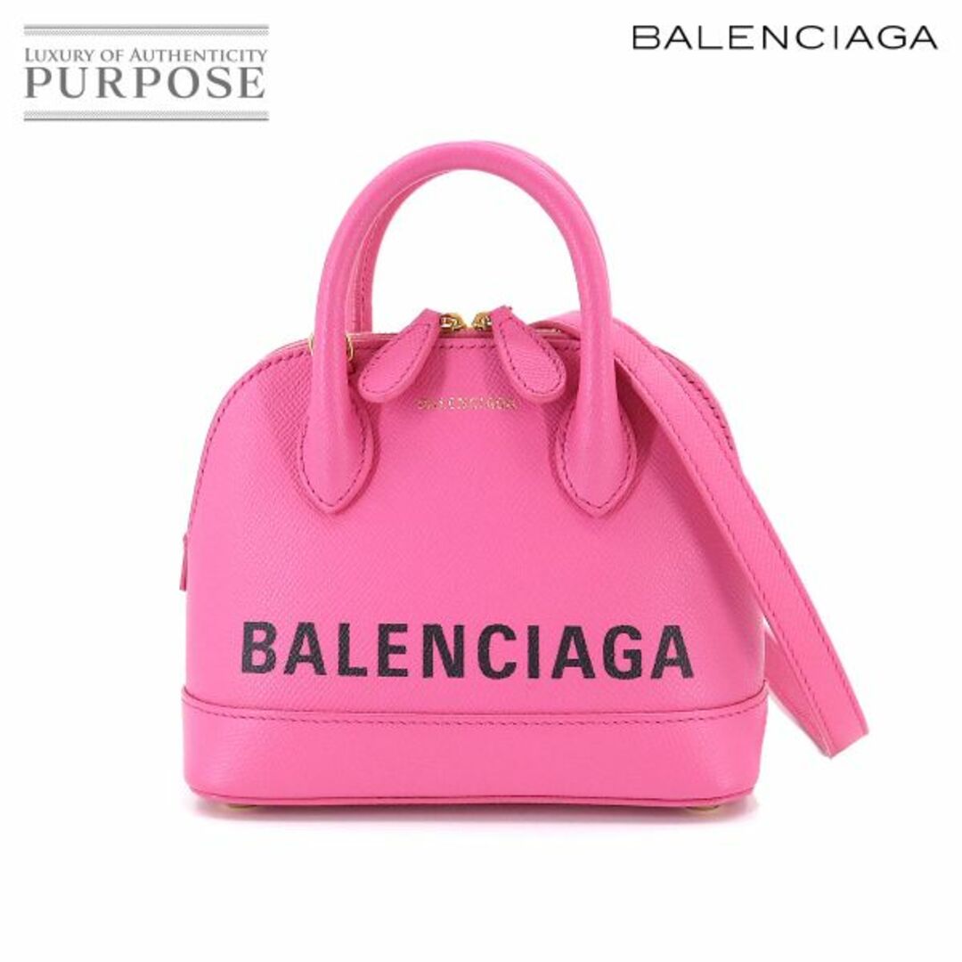 未使用 展示品 バレンシアガ BALENCIAGA ヴィル トップ ハンドル XXS 2way ハンド ショルダー バッグ ピンク レザー 550646 VLP 90196712