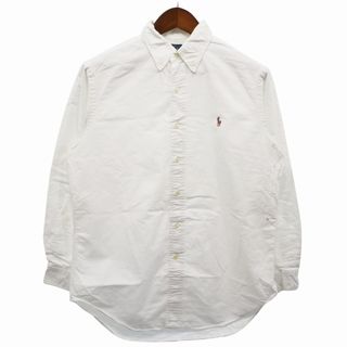 ポロラルフローレン(POLO RALPH LAUREN)のPolo by Ralph Lauren ポロバイラルフローレン 長袖シャツ アメカジ ホワイト (メンズ 15 1/2) 中古 古着 O8927(シャツ)