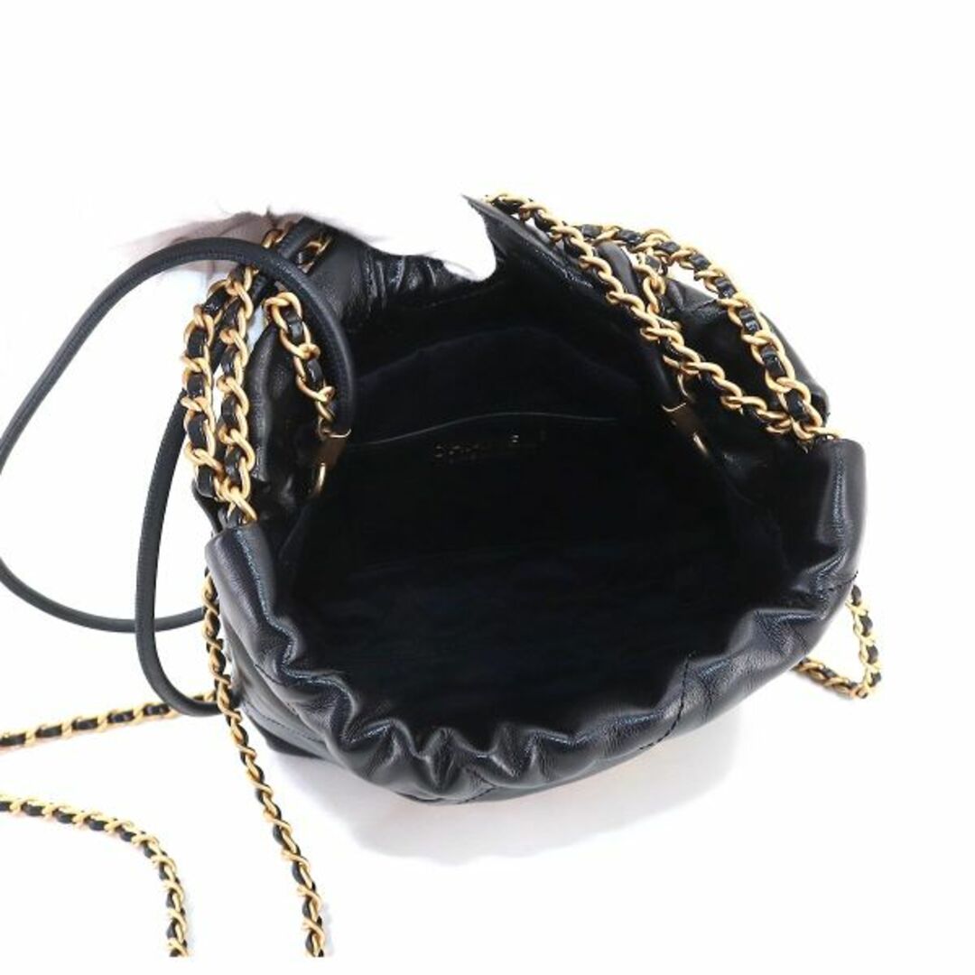 未使用 展示品 シャネル CHANEL 22 ミニ 2way チェーン ハンド ショルダー バッグ レザー ブラック AS3980 CHANEL 22 VLP 90199590 5