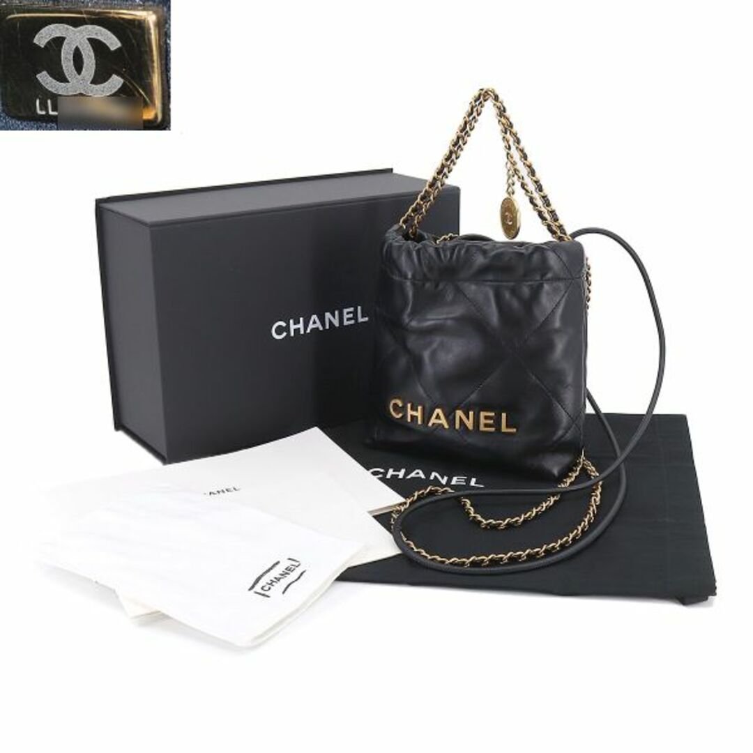 未使用 展示品 シャネル CHANEL 22 ミニ 2way チェーン ハンド ショルダー バッグ レザー ブラック AS3980 CHANEL 22 VLP 90199590 8