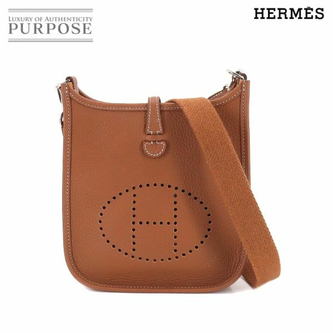 素材トリヨンクレマンス未使用 展示品 エルメス HERMES エブリン TPM ショルダー バッグ トリヨンクレマンス ゴールド U刻印 シルバー 金具 VLP 90201441