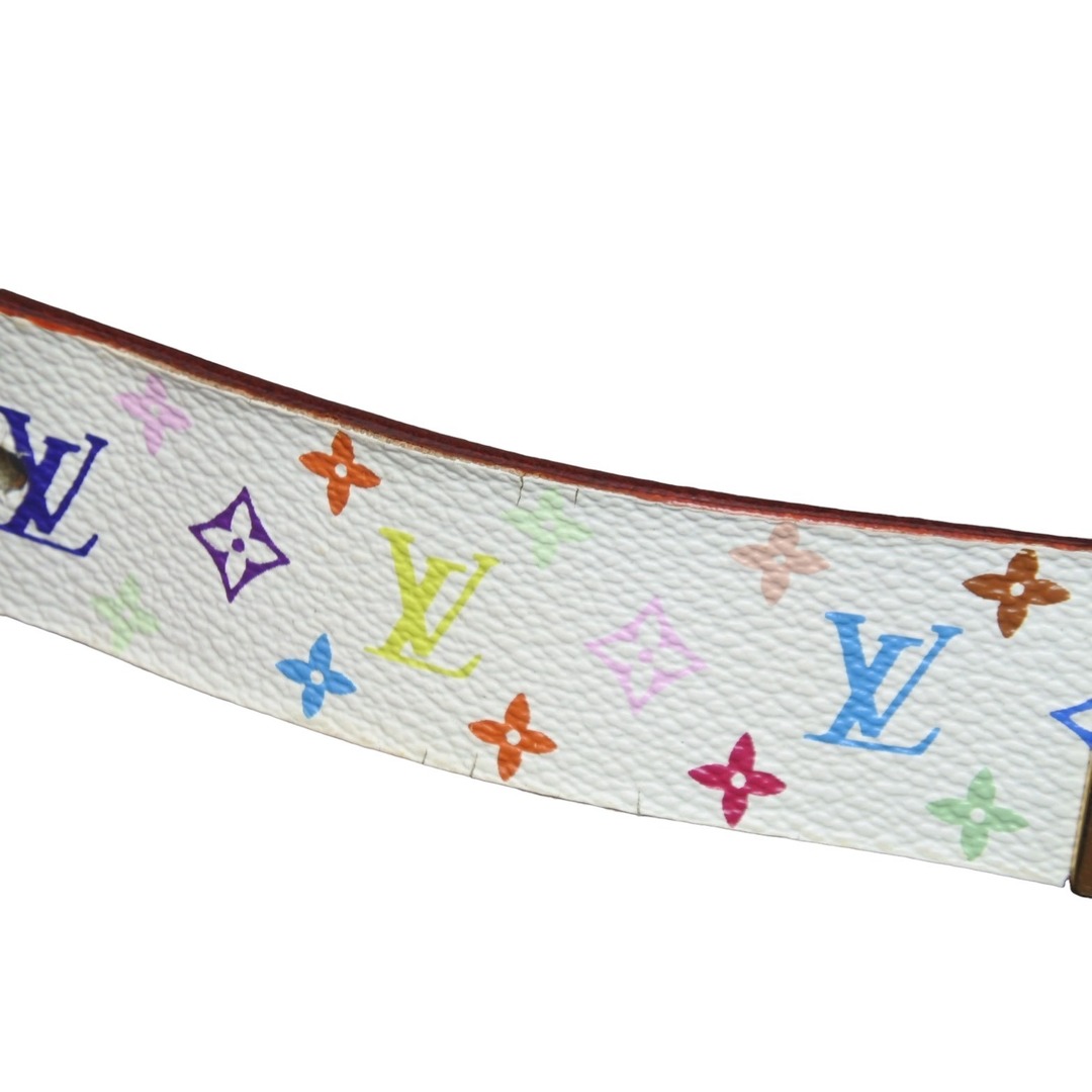 LOUIS VUITTON(ルイヴィトン)のLOUIS VUITTON ルイヴィトン ベルト バックル マルチカラー ホワイト モノグラムキャンバス レザー 80/32 M9270U 中古 55938 レディースのファッション小物(ベルト)の商品写真