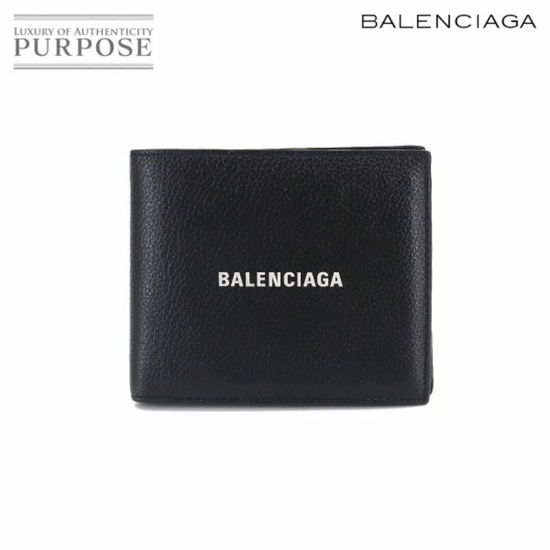 バレンシアガ BALENCIAGA 二つ折り 財布 レザー ブラック 594315 VLP 90202610