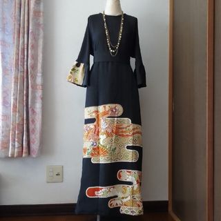 留袖リメイクワンピース 上品 【M~6Lサイズ向け】113