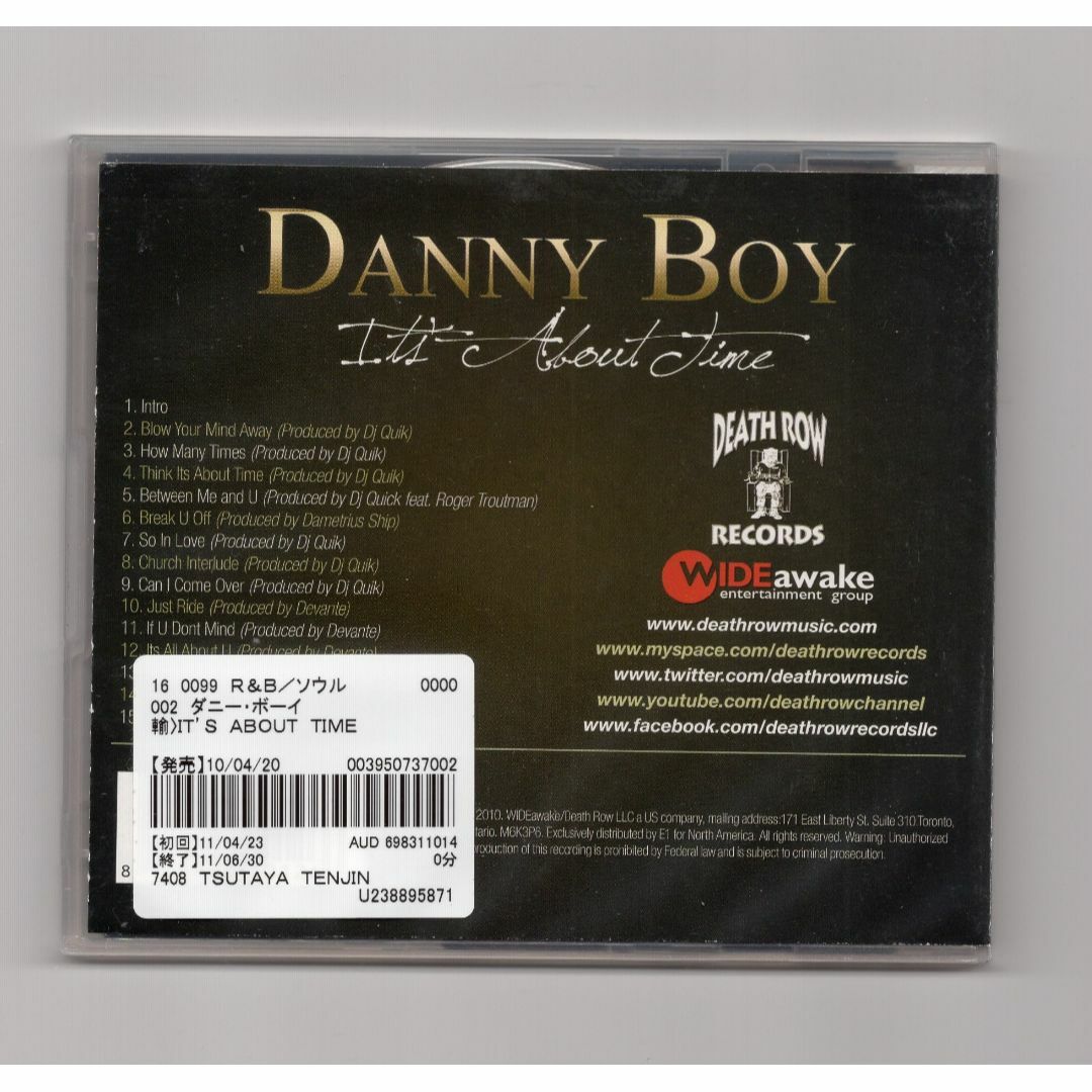 W9444　DANNY BOY　Its About Time　中古CD エンタメ/ホビーのCD(R&B/ソウル)の商品写真