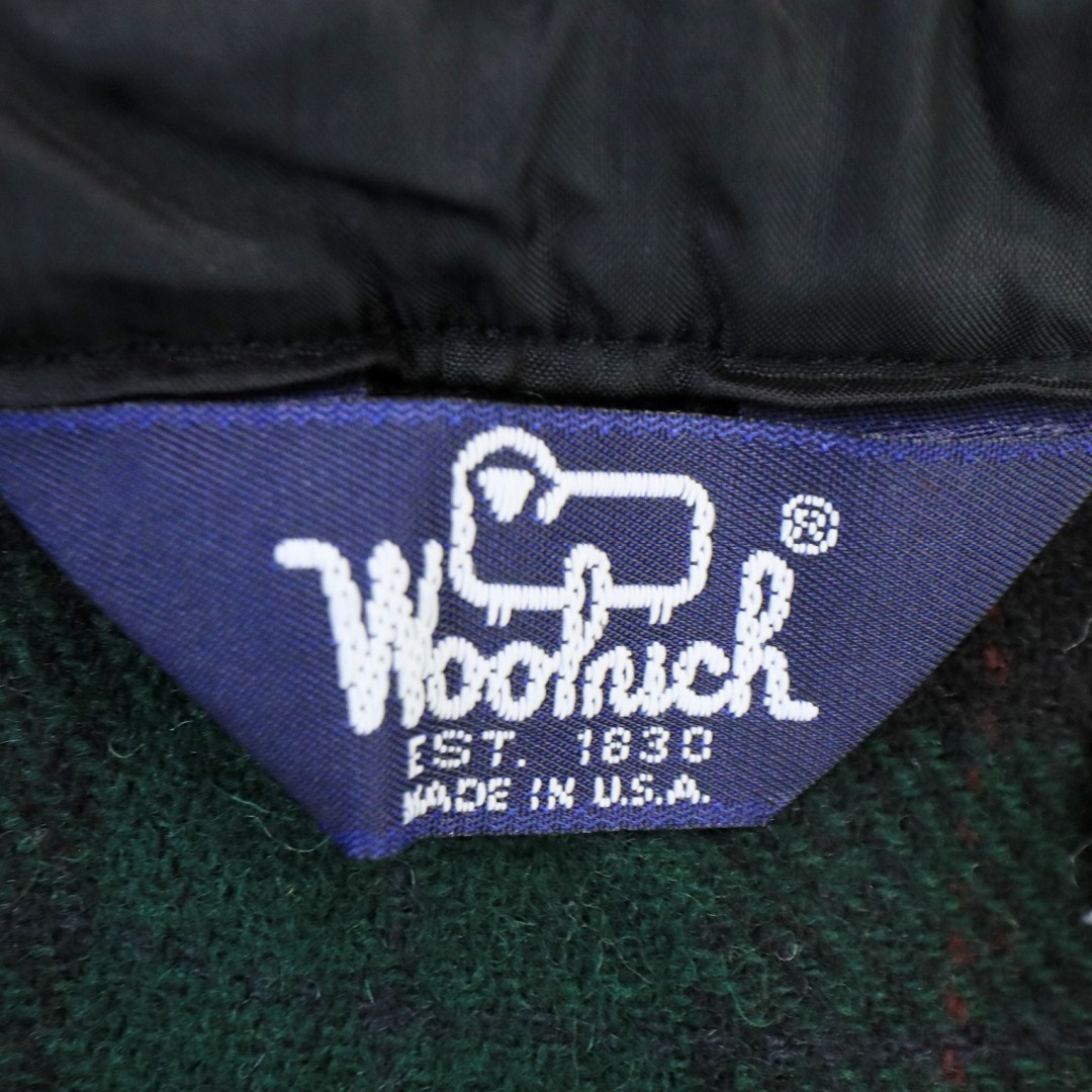 WOOLRICH(ウールリッチ)の80年代 USA製 WOOLRICH ウールリッチ ウール長袖シャツ フラップポケット グリーン (メンズ M) 中古 古着 O8959 メンズのトップス(シャツ)の商品写真