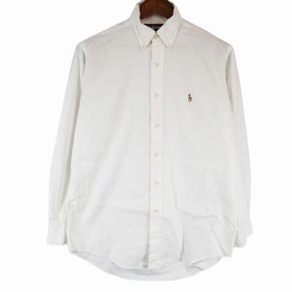 ポロラルフローレン(POLO RALPH LAUREN)のPolo by Ralph Lauren ポロバイラルフローレン 長袖シャツ 紺タグ アメカジ  フォーマル ホワイト (メンズ 15-33) 中古 古着 O9001(シャツ)