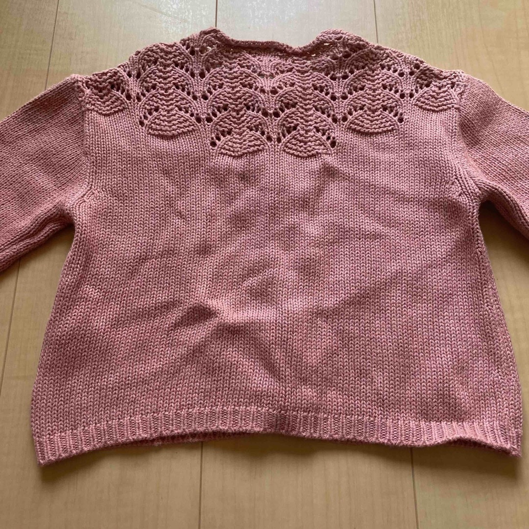 ZARA KIDS(ザラキッズ)のカーディガン　ピンク キッズ/ベビー/マタニティのキッズ服女の子用(90cm~)(カーディガン)の商品写真