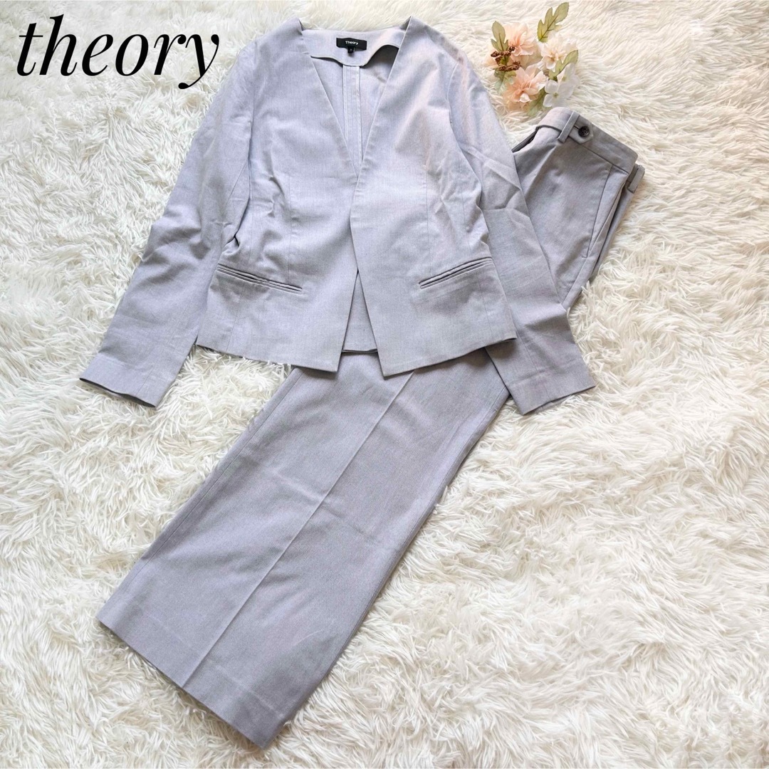 【美品】Theory セットアップ パンツスーツ フォーマル レディース