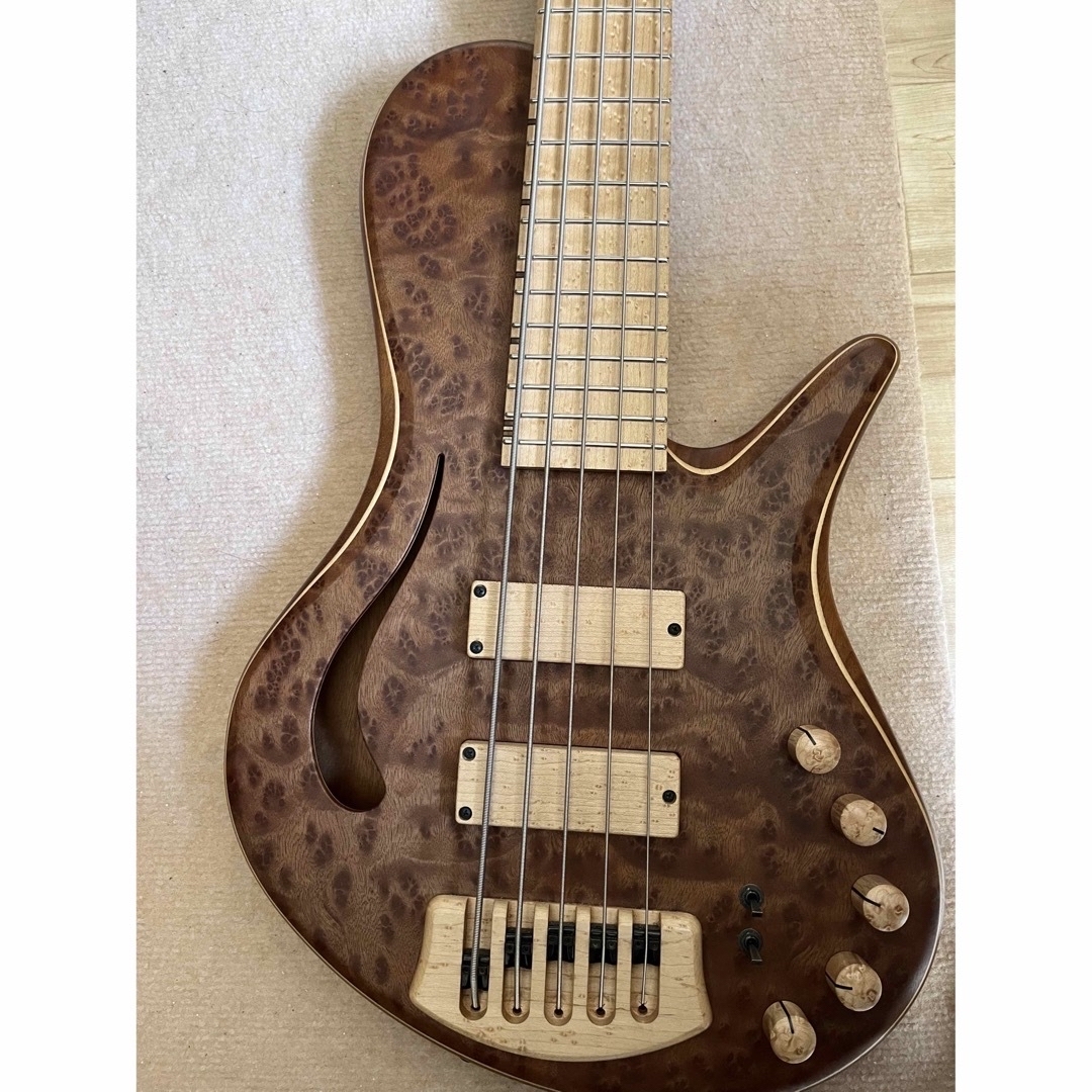 ホロウベースadamovic halo hollow body 5strings bass