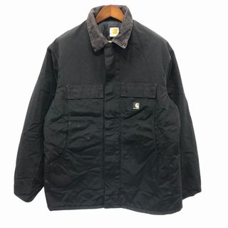 カーハート(carhartt)のCarhartt カーハート トラディショナルコート ワークジャケット ブラック (メンズ X-LARGE) 中古 古着 O8801(カバーオール)