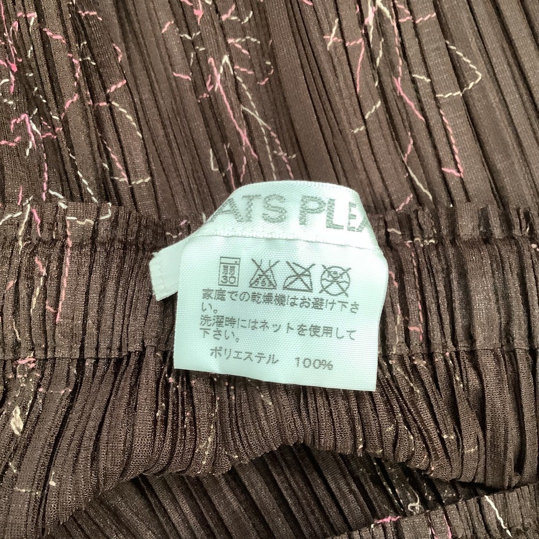 ♪♪ISSEY MIYAKE イッセイミヤケ PLEATS PLEAS レディース スカート SIZE 3 花柄 ブラウン 2