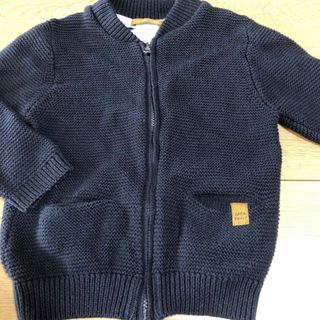 ザラキッズ(ZARA KIDS)のZARA baby ネイビー　ジップ　カーディガン　アウター(カーディガン)