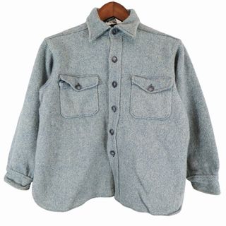 ウールリッチ(WOOLRICH)の70年代 WOOLRICH ウールリッチ 長袖シャツ ウールシャツ アメカジ グリーン (メンズ XL) 中古 古着 O8840(シャツ)